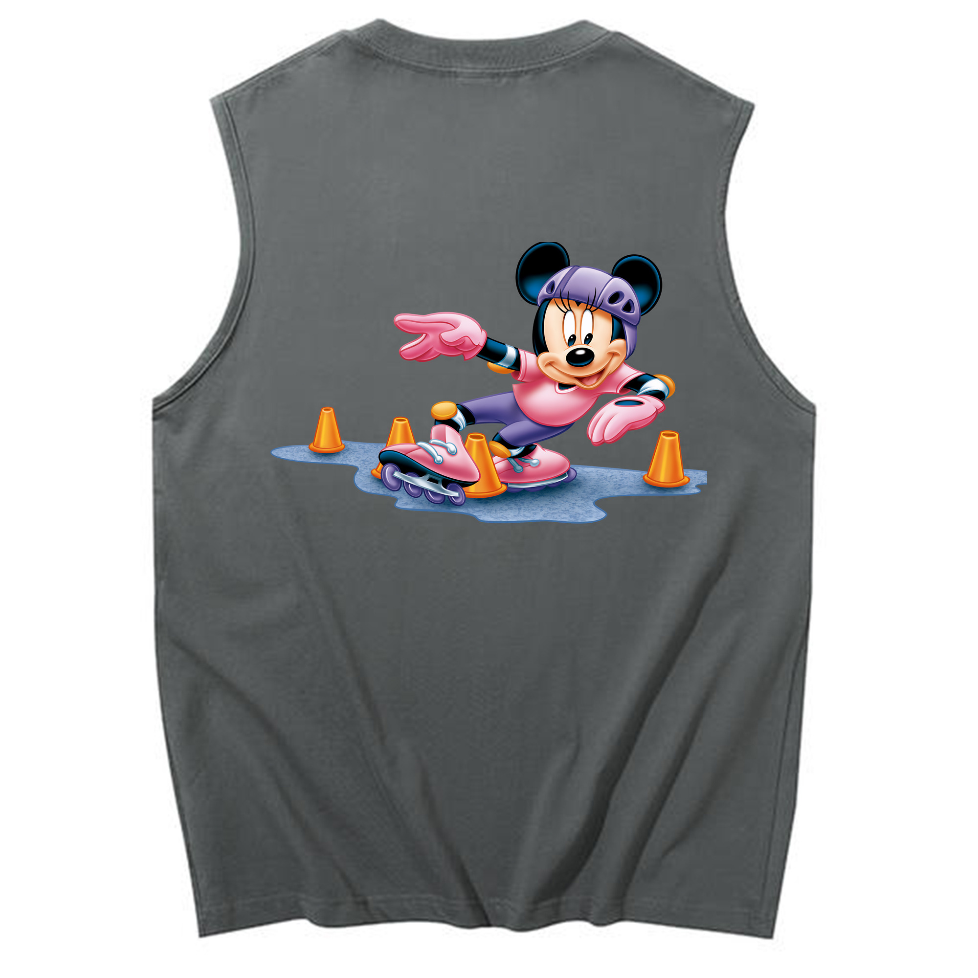 ミッキーマウス Mickey Mouse コットン100％タンクトップ（背面プリント）